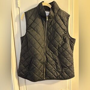 Old Navy Women's Quilted Vest - Dark Gray